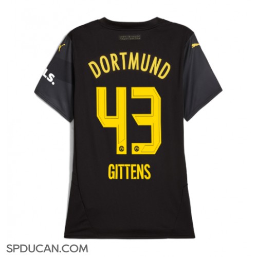 Zenski Nogometni Dres Borussia Dortmund Jamie Bynoe-Gittens #43 Gostujuci 2024-25 Kratak Rukav